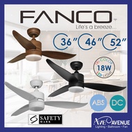 FANCO F-STAR DC Motor Ceiling Fan with 3 Tone LED Light Kit and Remote Control