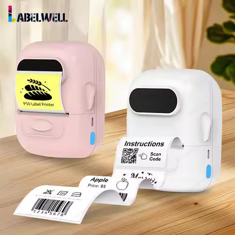 Mini Label Maker P50 Inkless Thermal Label Printer Adhesive Sticker Printer Similar as M110 Marklife