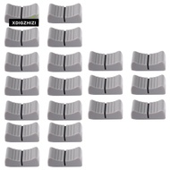 20Pcs 24mmx11mmx10mm Console Mixer Slider Fader Knobs Replacement for Potentiometer Gray Knob Black 