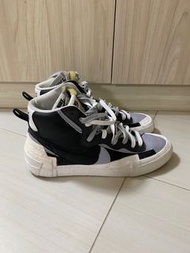 Nike x Sacai blazer mid 黑灰白中筒  us12