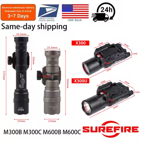 US Warehouse SureFire X300 Ultra X300U M300B M300C M600B M600C Ultra Hunting Flashlight Tactical Sco