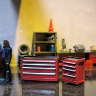 Tool Drawer Cabinet Fixed 1/64 Scale - Miniature Diorama Accessories 64