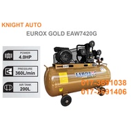 =EUROX GOLD EAW-7420 / EAW7420G / EAX7420 200L 4HP 8BAR Air Compressor 1050RPM