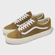 Vans 休閒鞋 Old Skool 36 男鞋 棕 白 皮革 鬆餅格紋 板鞋 運動鞋 VN000CNG1M7