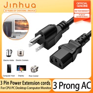 Jinhua 3 pin Power Extension cords US plug Copper Power Cable for PC Computer CPU Desktop Monitor