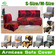 Printed Armless Sofa Cover Clara Set Cover Stretchable Armless Sofa Cover Accent Sofa Cover Sala Set