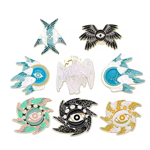 Angel Wings Enamel Pin Seraphim Pure Wings Lapel Pin Decorative Jewelry Brooche Cartoon Animal Acces