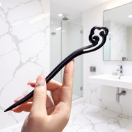 Plain Sandalwood Female Antique Hairpin Wooden Ebony High-End Feel 02TW