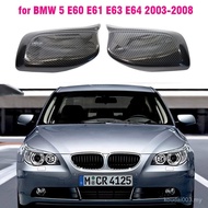 1 Pair Carbon Fiber E60 Mirror Cover M Style Car Side Rearview Mirror Cover Cap Trim For BMW 5 6 ser