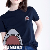 Cute Hungry Shark Graphic Tees 可爱鲨鱼 T恤 Adult Unisex Cotton T-Shirts