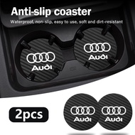 แผ่นรองอ่างล้างจานรถคาร์บอนไฟเบอร์2ชิ้นเหมาะสำหรับรถออดี้ A5 A7 R8 Q1 Q3 Q5 A4L A6L A3 Q5L Q7car อุป