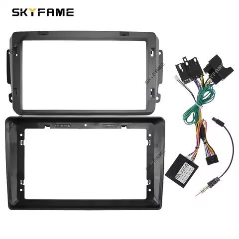SKYFAME Car Frame Fascia Adapter Canbus Box Decoder Android Radio Dash Fitting Panel Kit For Benz W2