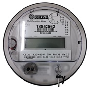 KV2C FM3S KWH Electric Meter (GE or Alcara) CT Rated Single Phase 2 Wire 120V-480VAC 5 Jaws