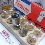 10-40 pcs brake light bulb 1016 Morrison 12V 21/6W double filament tail lamp single 6CP Small Glass 