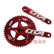 Bicycle Crankset B Square Hole Crank Retro Dead Fly 48T Crankset Thickened Crankset Aluminum Alloy C