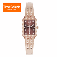 ROSCANI ROSWE710G9 SAPPHIRE CRYSTAL 23X28MM BROWN DIAL DATE DISPLAY ROSE GOLD STAINLESS STEEL STRAP