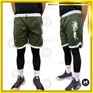 Miami Men's Basketball Shorts with Dri-Fit Fabric and NBA Jersey Design Sports Shorts for Men
