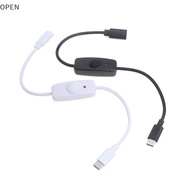 OP USB Type C With ON/OFF Switch Power Button 30CM Charging Extension Cable Universal Type-C Extension Cable SG