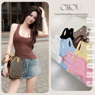 : Women's Y-Waist Tank Top Bodycon Elastic Ribbed Y2K Dynamic Style (7 Pastel Colors)
