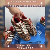 [ พร้อมส่ง จากไทย ของแท้ 100% ] Adidas Samba OG Preloved Red Leopard กามูวว 9UK 27.5CM 43.5EU