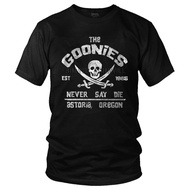 Handsome Tshirt Men The Goonies T Shirt Never Say Die Short Sleeved Soft Cotton Tee Graphic Movie Fi