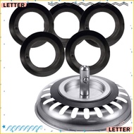 LETTER1 5Pcs Basket Strainer Plug Gasket, Rubber Seal Replacement Washer Strainer Plug Washer, Usefu