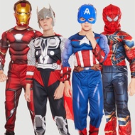 New Avengers Captain America Iron Man The Hulk Black Panther Muscle Chest Kid Outfit Fancy Dress Costume Superheroes Helmet Shield Gloves