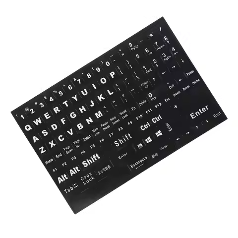 Qwerty Keyboard Stickers Self Adhesive Laptop Notebook Letters Replacement English