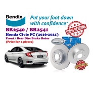 HONDA Civic FC 2016-2021 BENDIX Front / Rear Disc Brake Rotor x 2 Pieces BR2540 / BR2541