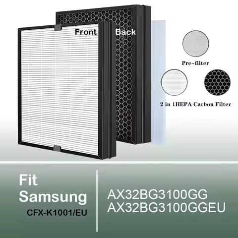 Replacement HEPA Carbon filter for Samsung Air purifier AX32BG3100GG AX32BG3100GGEU CFX-K1001/EU