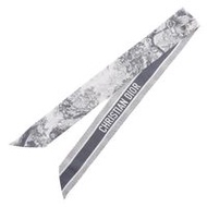 二手 Christian Dior Mitza Toile de Jouy SauvageRIBON圍巾，15JOU106I602，絲綢，灰色，女士