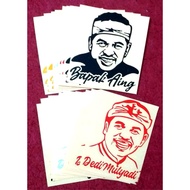 Mr. Aing cutting sticker, Dedi Mulyadi sketch