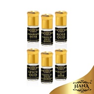 Hana Premium Perfume Oil 3ml - Arabian Musk / Rose Oud / Spicy Oud