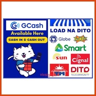 ◰ ⚾︎ Tarpauline Gcash cash-in Cash-out (2n1BLUE) 18x24inch high quality makapal,glossy,tarpulin
