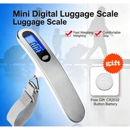 Portable Digital Luggage Scale Stainless Steel LCD Display 50kg Handheld Travel Weighing Scale for B