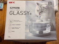 GEX GLASSY R 二代貓用靜音透明飲水機 1.5L