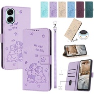 Phone case For Oppo A6X A6 45 5G A6 Pro 2025 Luxury Leather Card Slot 3D Cat Casing Flip  Phone Casi