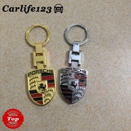 Porsche Shield Logo Keychain Metal Keyring 718 911 Cayenne Cayman Macan Key Chain Ring