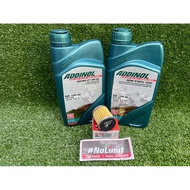 ADDINOL MOTORCYCLE ENGINE OIL 4T SEMI SYNTHETIC 10W-40 15W-50 FREE YAMAHA OIL FILTER Y15 LC135 Y16 M