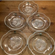 Hoya crystal fruit plate Set