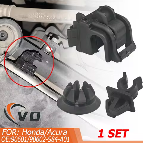 3PCS/set Hood Rod Holder Opener Stay Grommet Clips 90601-S84-A01 / 90602-S84-A01 For Honda Accord Od
