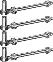 Insaga 10'' J-Bolt Gate Hinge, for Farm Gate Hinge, 304 Stainless Steel J-Bolt Post Hinge with 5/8" 