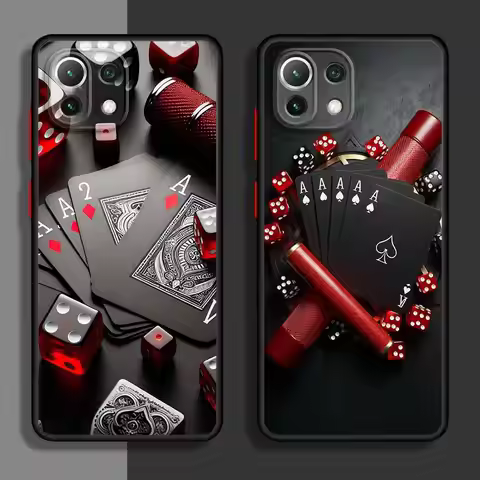 Poker Cards And Dice Phone Case for Xiaomi Redmi K40 Pro 12C 13C A4 10A 12 9A 14C 9T 10C A1 A2 Plus 