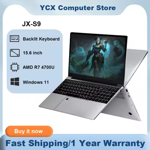JX-S9 Gaming Laptop Computer AMD R7 4700U 15.6 inch Thin and light Laptop Windows 11 32GB DDR4 2TB F