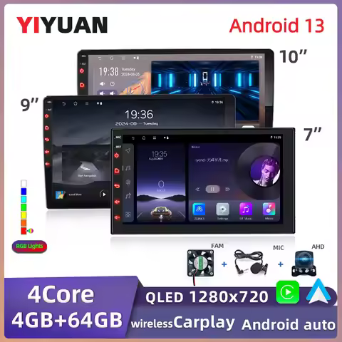 2 Din Car Radio Carplay Android Auto 7 9 10 Inch 4G 64G Universal Multimedia Player DSP AM RDS AHD G