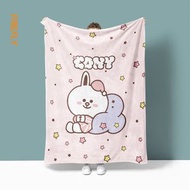 LINE FRIENDS粉色CONY法蘭絨毛毯