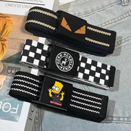 Belt Men Style Trendy Student Men Automatic Buckle Letter Belt Boy Canvas Belt Youth Belt Youth