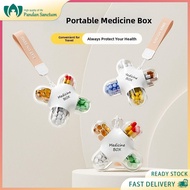 Weekly Pill Box Waterproof Portable Travel Medicine Case Transparent with Pendent Mini Drugs Storage