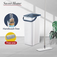 Supamop Slide Clean Double Scraper Flat Mop Set 1 Year Warranty/Stainless Steel Handle/4 Colors Available
