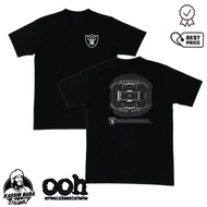 RAIDERS STADIUM TSHIRT STYLE - Baju Cotton 100% Unisex Streetwear Shirts Black White t